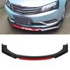 Front Bumper Lip Spoiler Splitter Kit   Aerodynamic Accessory for Car Modification(Glossy Black Red )