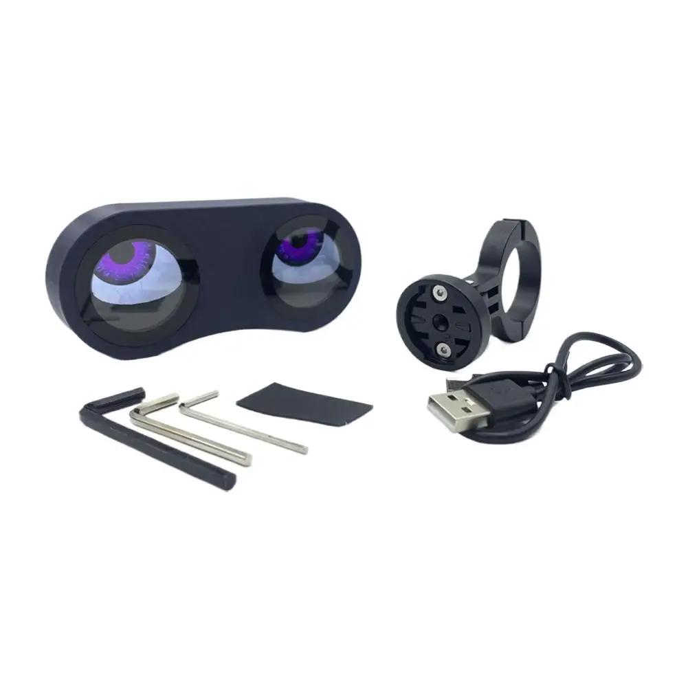 Chytré zadní světlo na kolo Ďáblova oči Vodotěsné LED světlo na kolo/motocykl pro noční jízdu s dobíjecím kabelem typu C N6V3