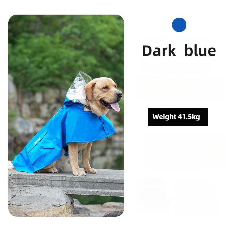 

Professional Pet Raincoat U-shaped Quick Wear Poncho Breathable Medium Small Dogs Waterproof Raincoats Dog Costume Pet Products S темно-синий