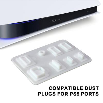 8 ks/Sada Kryt proti prachu pro konzoli Kompatibilní s HDMI Přesný kryt Umístění USB portu Dlouhodobé použití Prachotěsný
