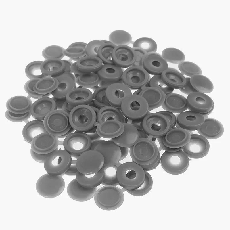 

Hinged Plastic Screw Cap Cover Fold Snap Protective Cap Button Nuts Bolts Fixing Caps For Furniture Decorative Hardware 10pcs темно-сірий колір