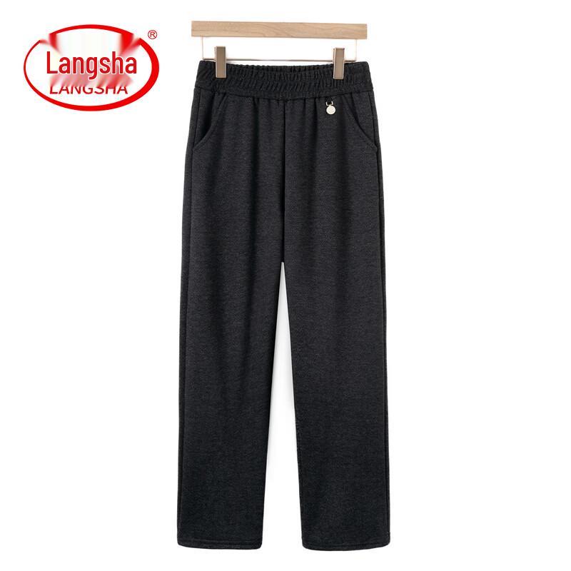 LangSha Mid-Aged Women s High-Waist Straight-Leg Pants EU 41