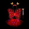 Luminous Wings Flashing Butterflys Skirt Lights Suits LED Children Costume Toys Girls Angel Children Fairy Props Photography Toy