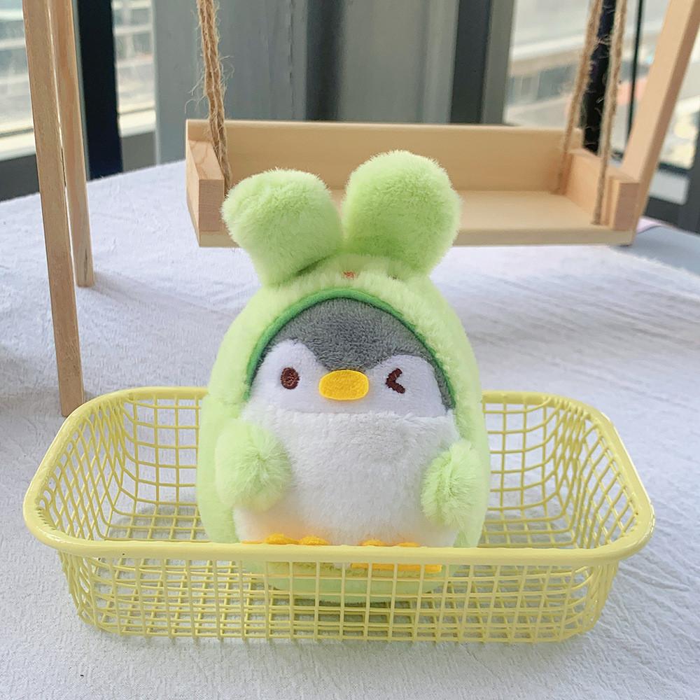 Adorable Penguin Plush Keychain Cute Bunny Transform Soft Plush Toy Bag Charm