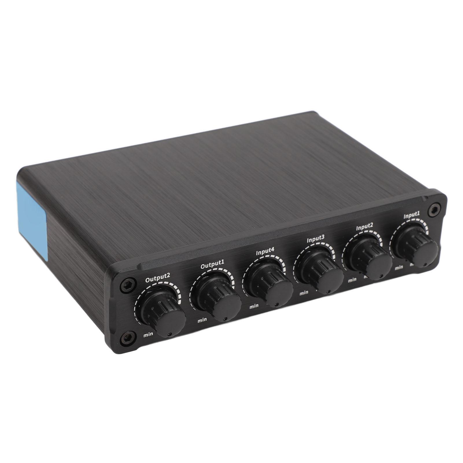 

Звуковой микшер 4 в 2 выхода 6,35 мм стерео моно канал переключения независимый микшер управления для