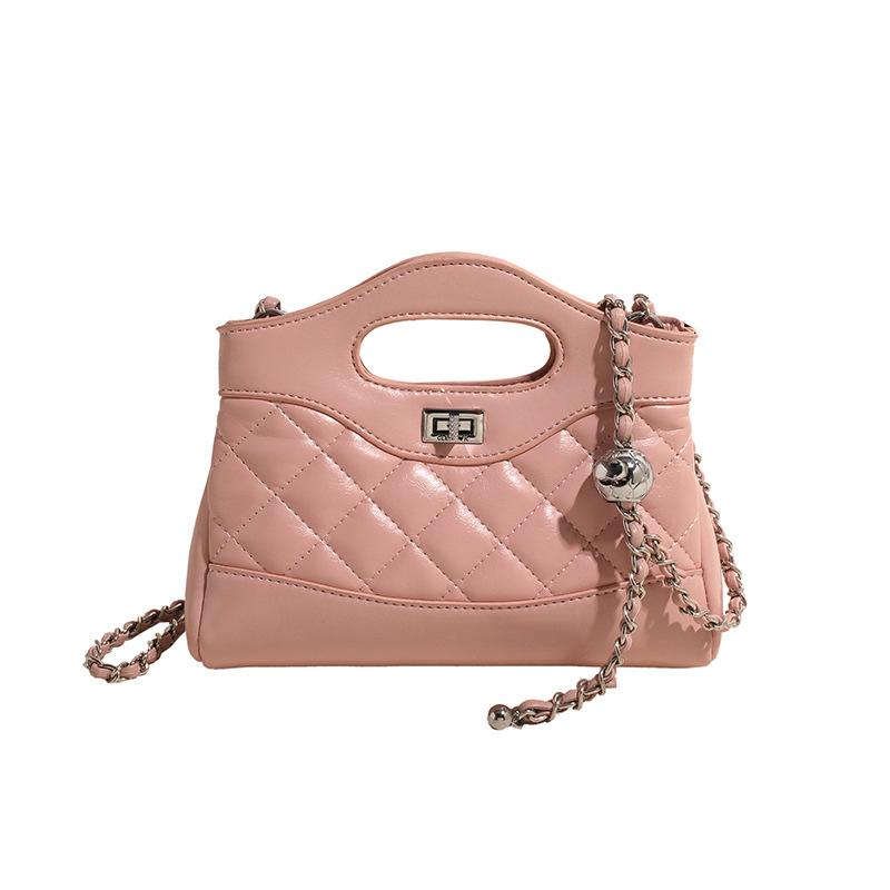 Temperament Versatile Portable Small Square Bag Casual Versatile Premium Sense Rhombus Chain Crossbody Bag