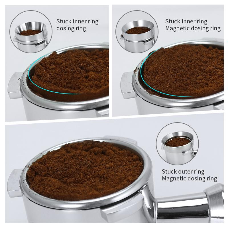 Coffee Dosing Ring 304 Stainless Steel For 51mm 54mm 58mm Portafilter Magnetic Dosing Funnel Espresso Barista Tool Accessories