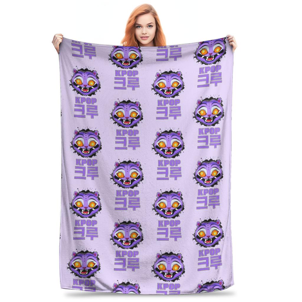 Jinu KPOP Lovci démonů Vintage 90. léta Styl Deka Flanelová Novinka Teplá Přehozová Deka na Přehoz Léto