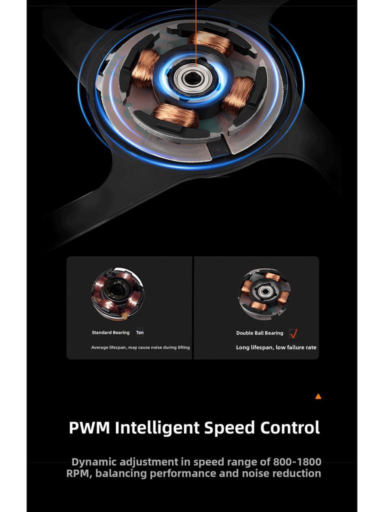 Lengshuo HF12015 120mm PC Case Cooling Fan, FDB Bearing, 15mm Thick, Silent ARGB with Temperature Control