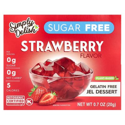 Gelatin Free Jel Dessert, Sugar Free, Strawberry, 0.7 Oz (20 G)