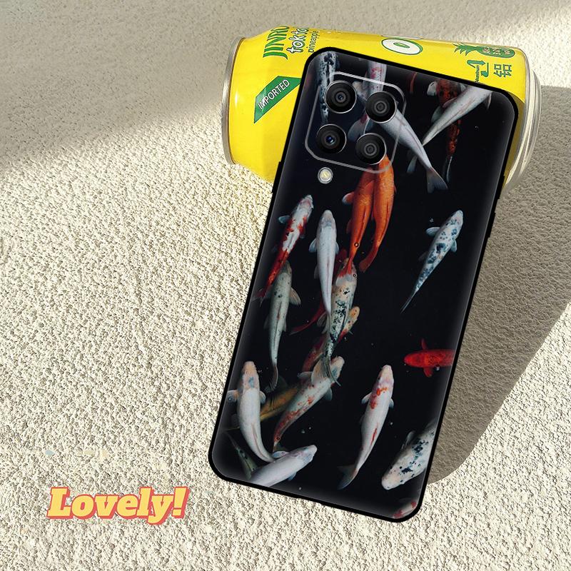 Koi Carp Fish Painting Case For Samsung Galaxy M31 M56 M13 M33 M53 M15 M35 M55 M06 M16 M36 M12 M32 M52 M14 M34 M54