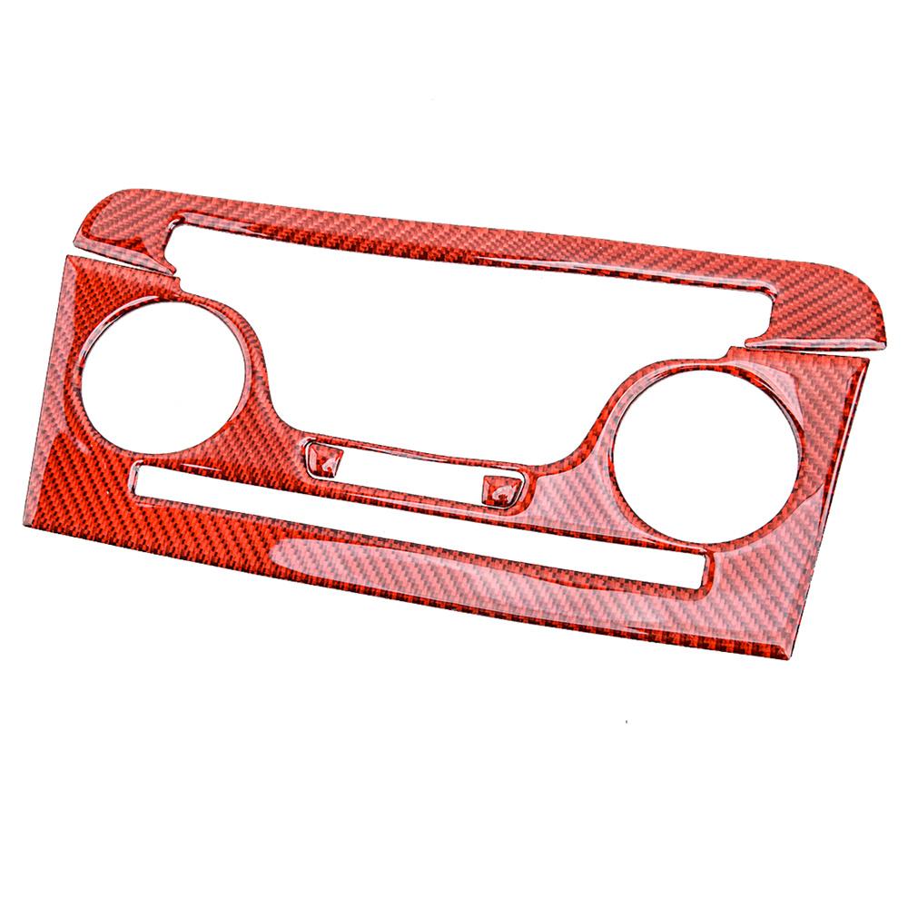 Red Carbon Fiber Center Console A/C Panel Cover Trim For Dodge Charger 2011-2014