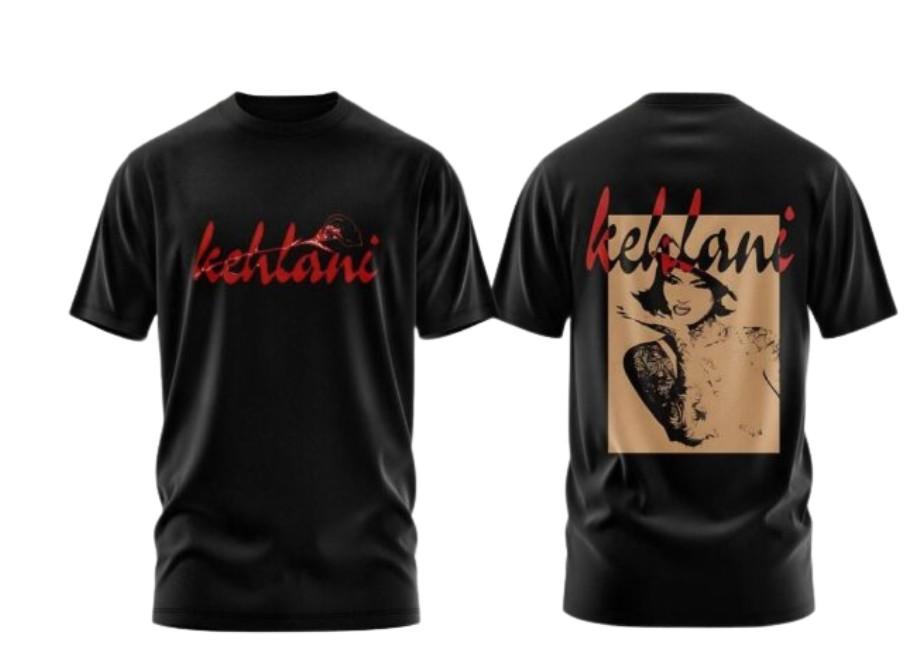 Kehlani Red Script Logo Graphic Concert Fan T Shirt