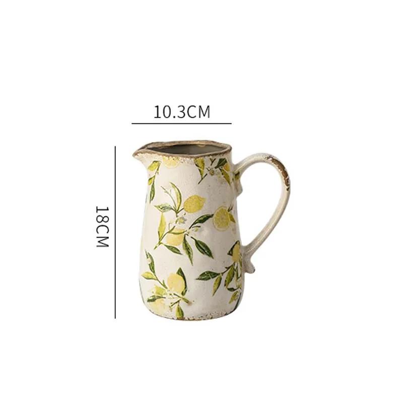 

Ceramic Vase For Home Decoration Nordic Decorative Ornament Hydroponic Plant Breeding Station Retro Flowervase Table Accessories