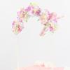 1pcs Bow Flower Cake Topper for Wedding Party Decoration Dessert