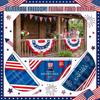 Fan Shaped Polyester Banner Festival Hanging Flag Yard Party Layout Ornament