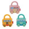 Kids Learning Locks Sliding Car Shape Children S Color Discrimination Learning Lock with Key Early Education Toys