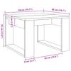 Side Table Artisan Oak 50x50x35 cm Wood Based Material