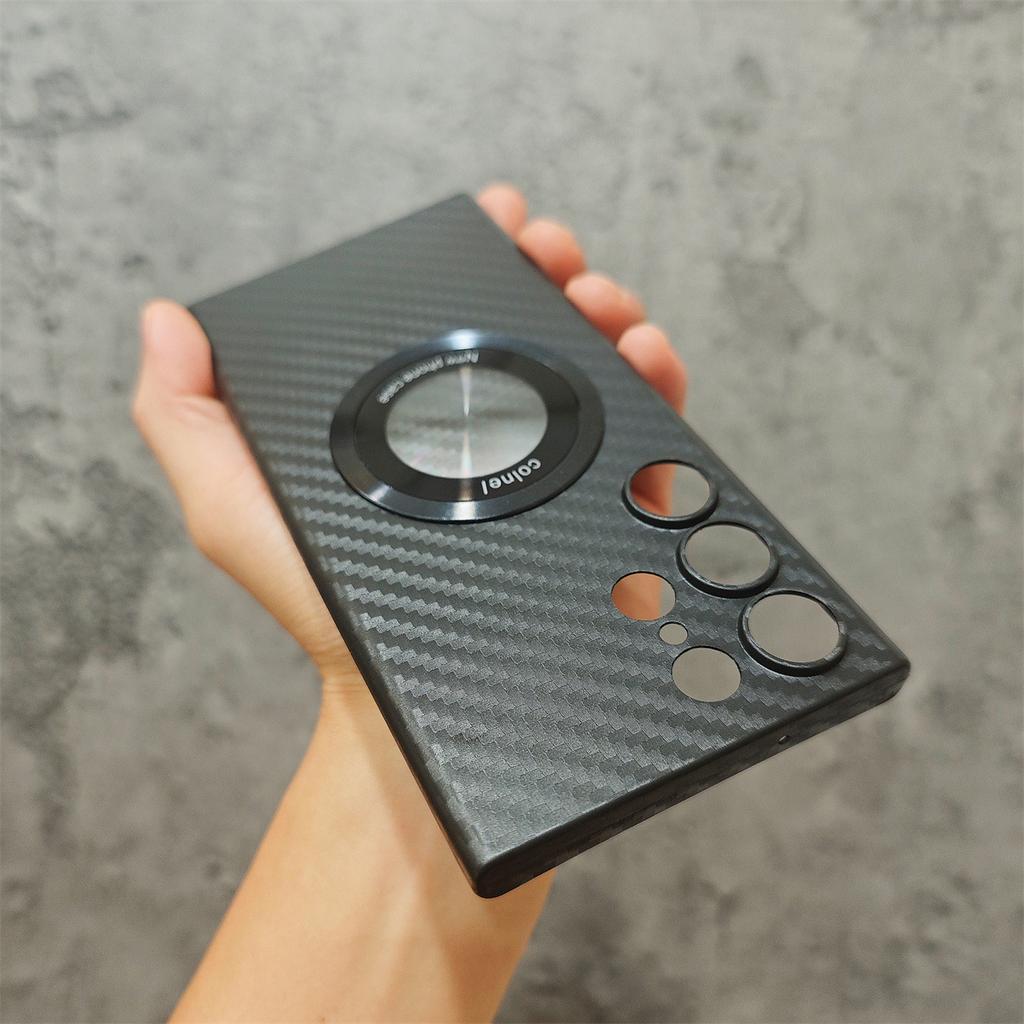 Pouzdro na mobilní telefon Samsung Galaxy S25 Ultra Kevlar Carbon Chisel Dimension S24u Magnetické Ultra tenký PP materiál