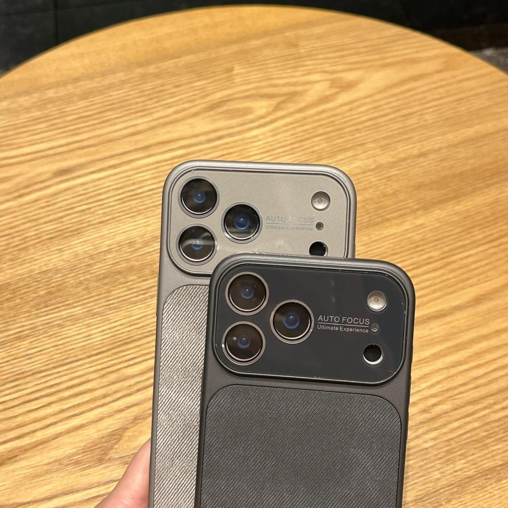 Luxury Original Frosted Denim Leather Phone Case For iPhone 17 16 15 14 13 Pro Max 17ProMax Nonslip Shockproof Full Bumper Cover