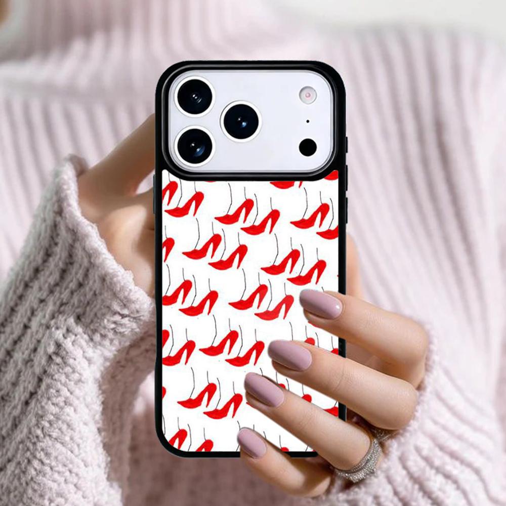 Fashion High Heels Girl Flower Phone Case For Apple iPhone 17 Air 16E 15 14 Plus 13 12 11 Pro Max Mini Funda Cover