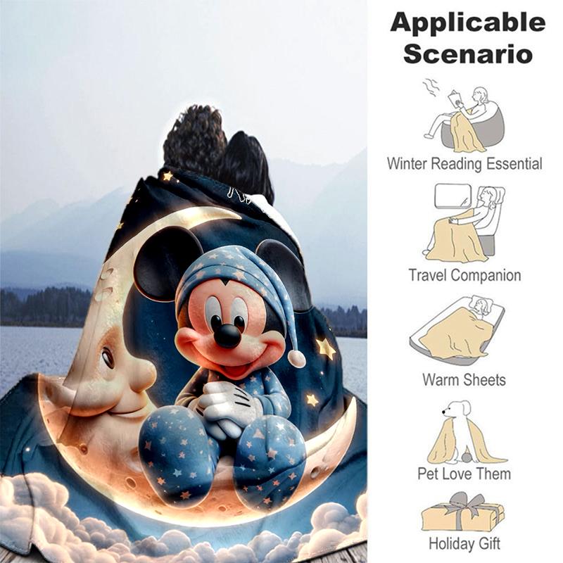Customiz Name Personality Mickey Blanket Soft &Warm Sofa Office Bed Travel Lunch Break Blanket, Gift Suitable All Seasons