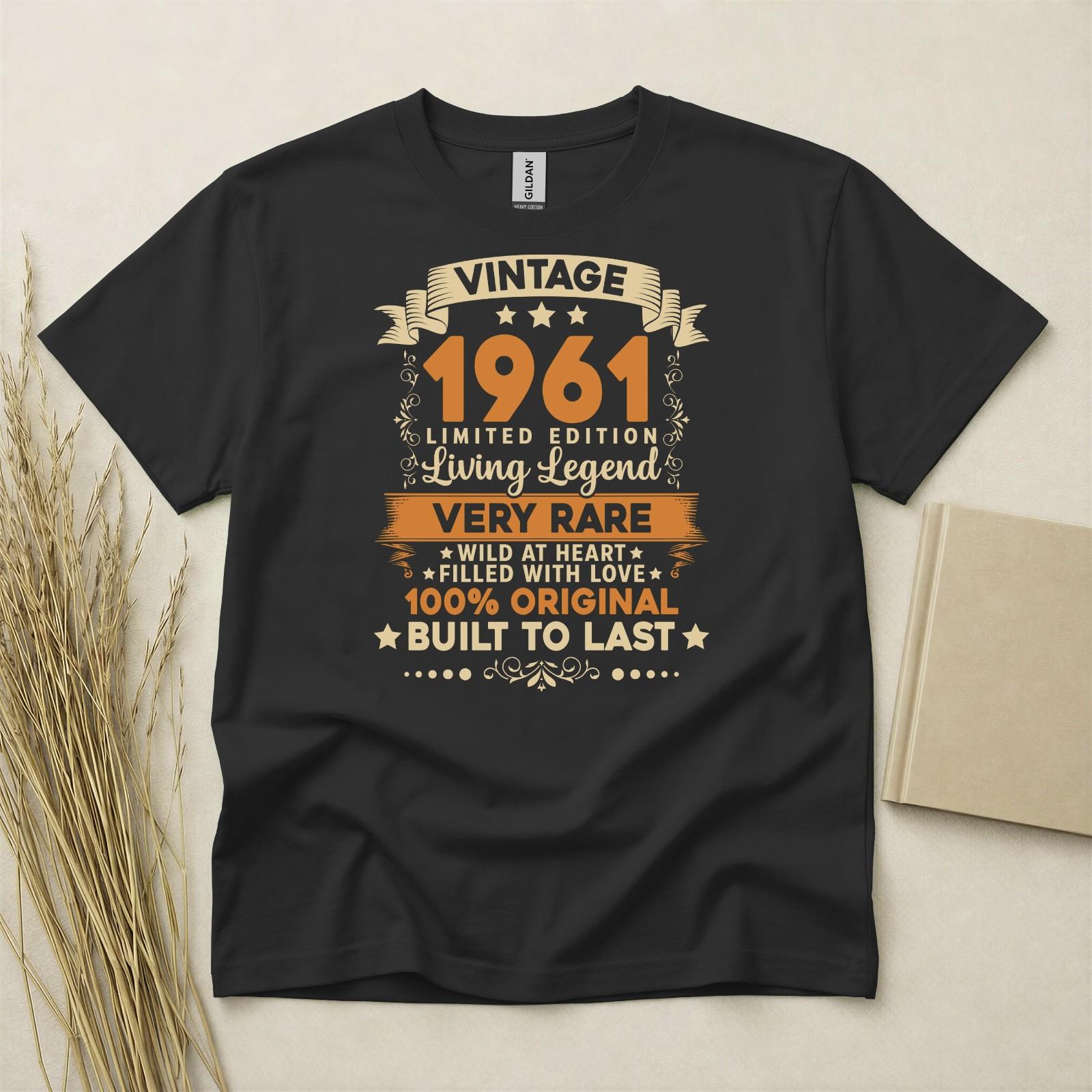 65th Birthday TShirt Born In 1961 65 Years Old Gifts Vintage Limited Edition Tee XXXL