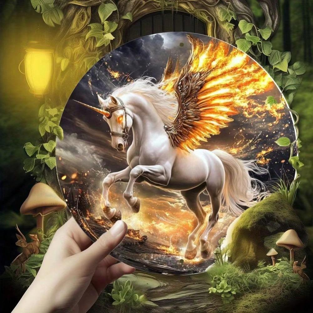 Metal Wall Art Decor Flat 2D Print Holiday Home Decoration Gift Halloween Christmas Thanksgiving