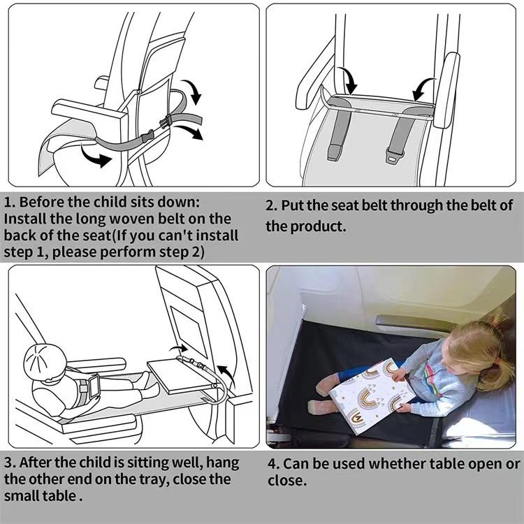 Patură de avion pentru călătorii pentru copii Portabilă Paturi cu pedale pentru copii Suport pentru picioare Hamac Suport pentru picioare pentru bebeluși Extensor scaun de avion pentru copii mici