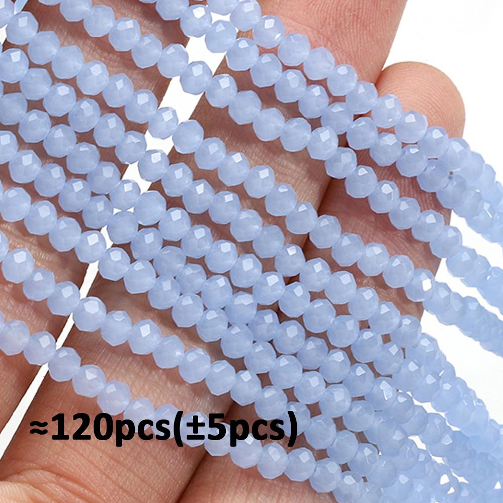 

75-120pcs Glass Square Bead Crystal Rondelle Austria Faceted Loose Spacer Round Beads for Jewelry Making DIY Necklaces Bracelet 1pc