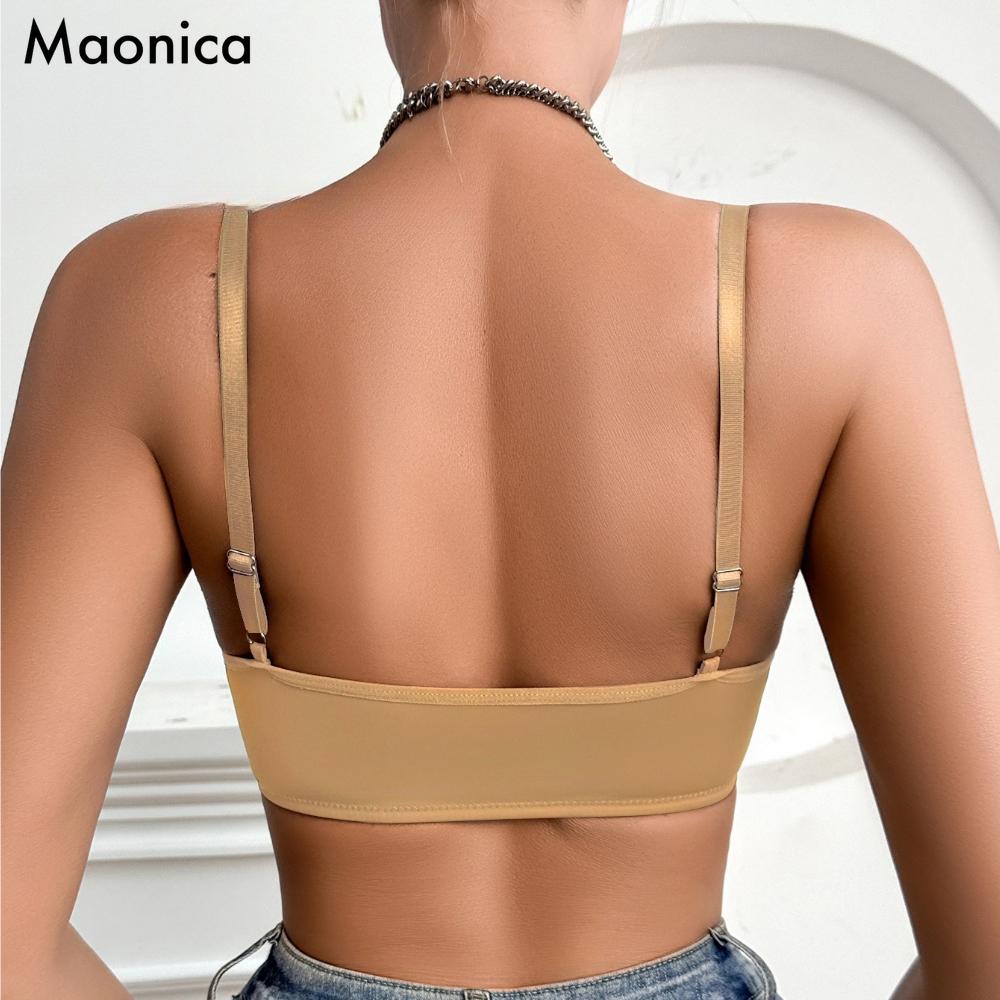 Women's Front Closure Lace Bra Push Up Wireless Everyday Bra with Adjustable Straps Comfortable Seamless Underwire Bra for All-Day Support