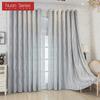 1 PZ Serie Nuan Tende Jacquard Tridimensionali Curve Verticali Moderne con Tenda Trasparente Grigio Neutro per Camera da Letto Soggiorno Decorazione Casa