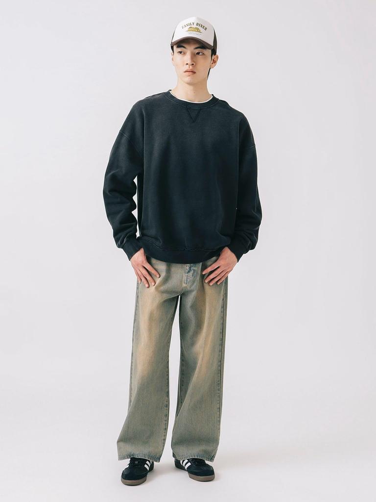 Jeans Blast Wide Straight Denim INDIGO S [Beams Heart] Men's