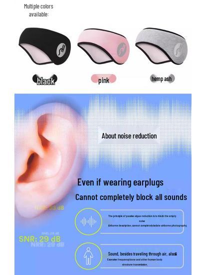 Kulaklık ve Göz Maskeli Ayarlanabilir Ses Geçirmez Uyku Kafa Bandı