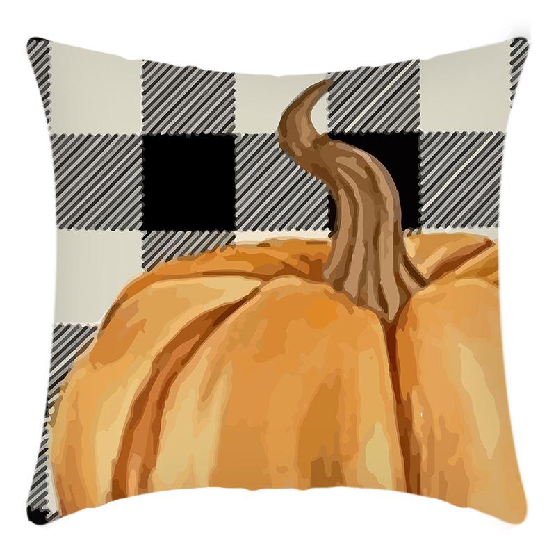 New Thanksgiving Series Pillow Cover Elf Letter Pumpkin Print Cushion Home Sofa Cushion Cover