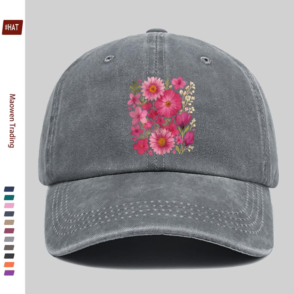 Pc Floral Pattern Printed Baseball Cap Fashion Casual Printed Design Golf Hat Home Leisure Decor Hat Comfortable Lightweight