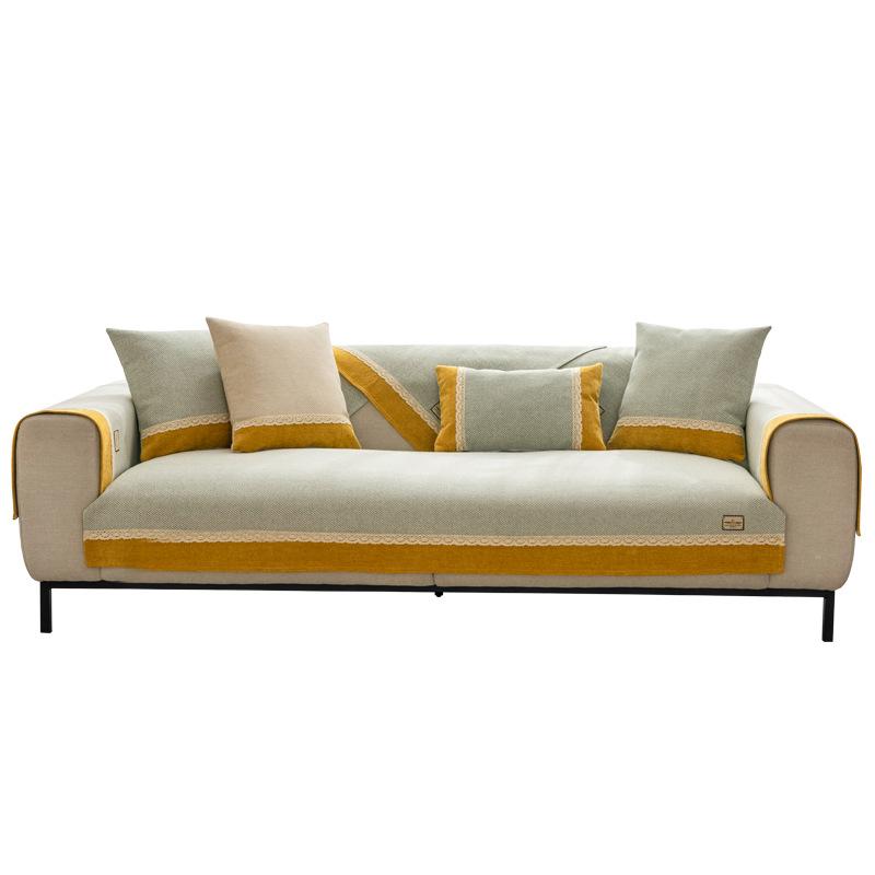 Wysokiej klasy poduszka na sofę, nowoczesna, antypoślizgowa, antypoślizgowa, antypoślizgowa, antypoślizgowa, rozkładana, satynowa, z konopi bawełnianych, na sofę, ręcznik