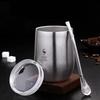 Yerba Mate Becher 304 Edelstahl Doppelwand Argentinische Yerba Mate Kalebasse mit Deckel/Strohhalm Tragbarer Teebecher Kaffee Thermoskanne 377ml