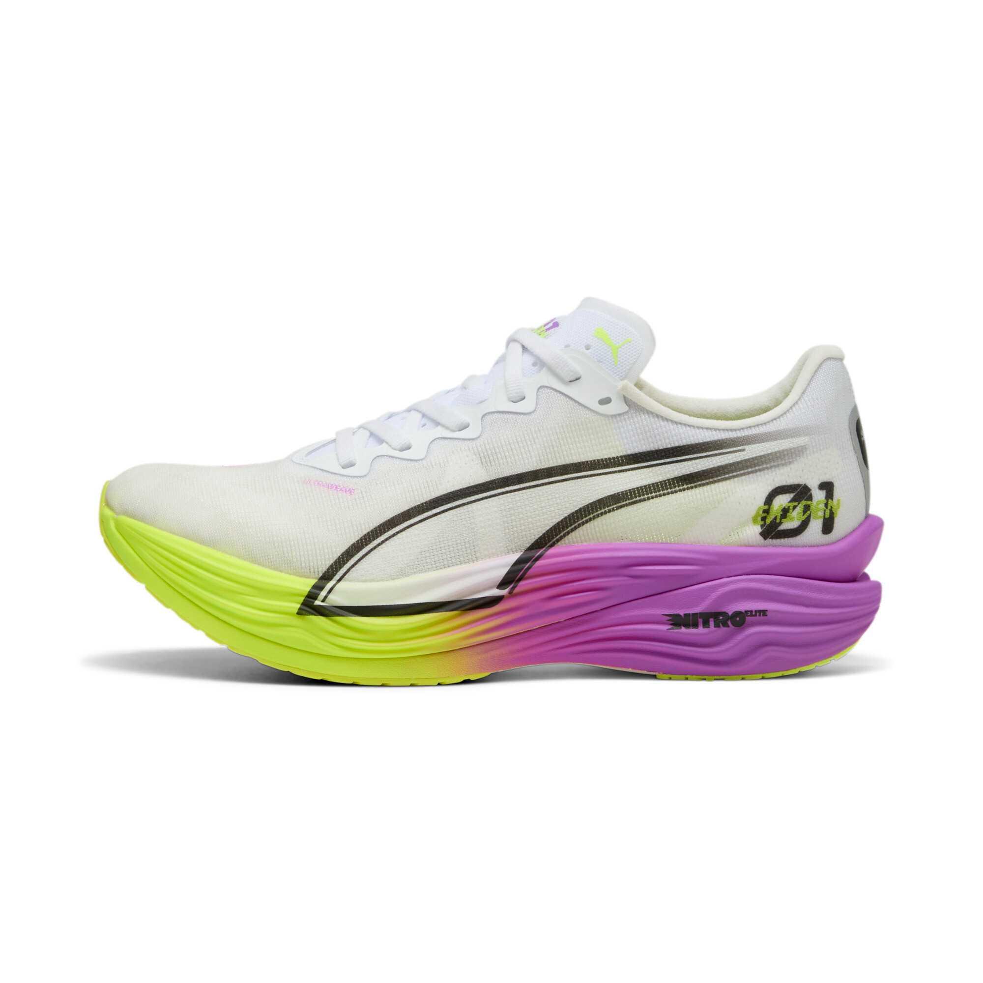 

New PUMA Deviate NITRO Elite 3 Slip Resistant Rebound Low Top Racing Marathon Running Shoes Men s White Yellow 311896-01 44