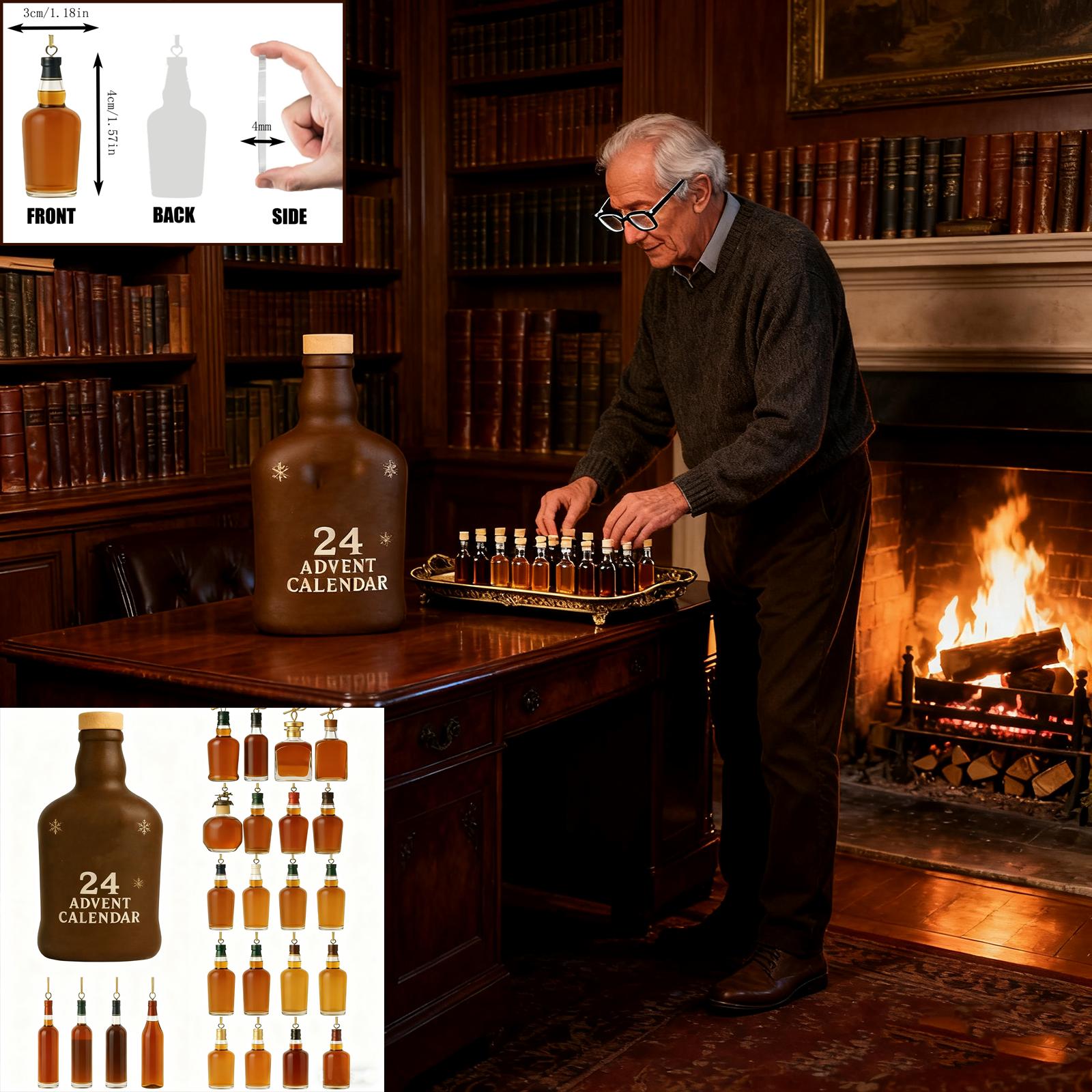 

2D Plane+airplane Box +24PC Brown Cattle Countdown Box Christmas Advent Calendar One Size коричневый