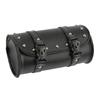 Bolsas de sillín de herramientas para motocicleta de cuero PU negro, Mini bolsa Universal para bicicleta eléctrica, barril de rollo, equipaje para horquilla delantera impermeable