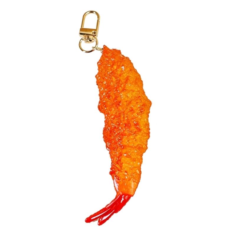 Realistic Food Keychain Set PVC Mini Crab Lobster Keyring Creative Novelty Fun Gift for Car Key Backpack Lovers Friend Party Decoration