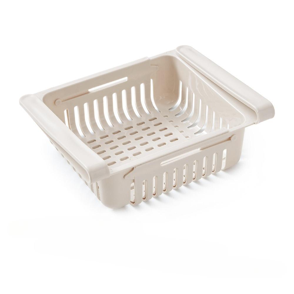1 PC Scalable Refrigerator Storage Basket, Living Room Home Storage Box, Egg Storage and Organizing Box, Refrigerator Shelf