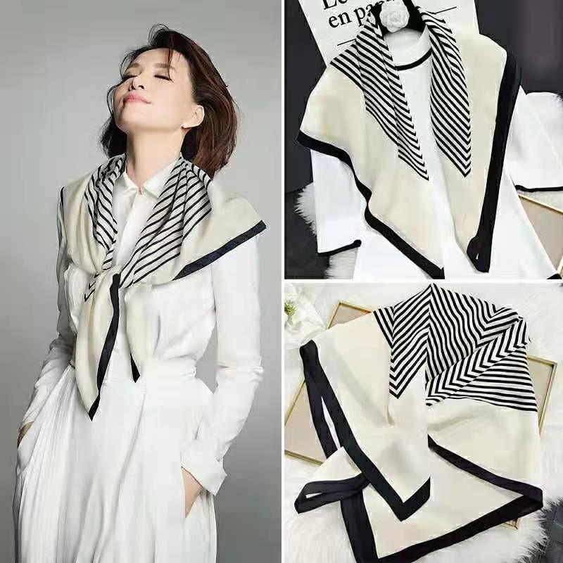 Hangzhou Silk 90 Square Scarves Silk Scarves Women Travel With Shirts Spring And Autumn Versatile Small Shawls