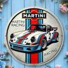 Vintage Metal Tin Sign Martini Racing Wall Decor Garage Bar Artwork