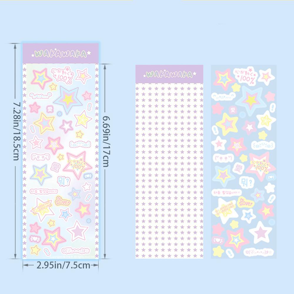 Hand tent stickers with star elements, Korean Ins style base stickers