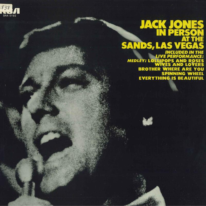 

LP Record JACK JONES - Jack Jones In Person At The Sands, SRA5192 RCA Japan Jazz Used