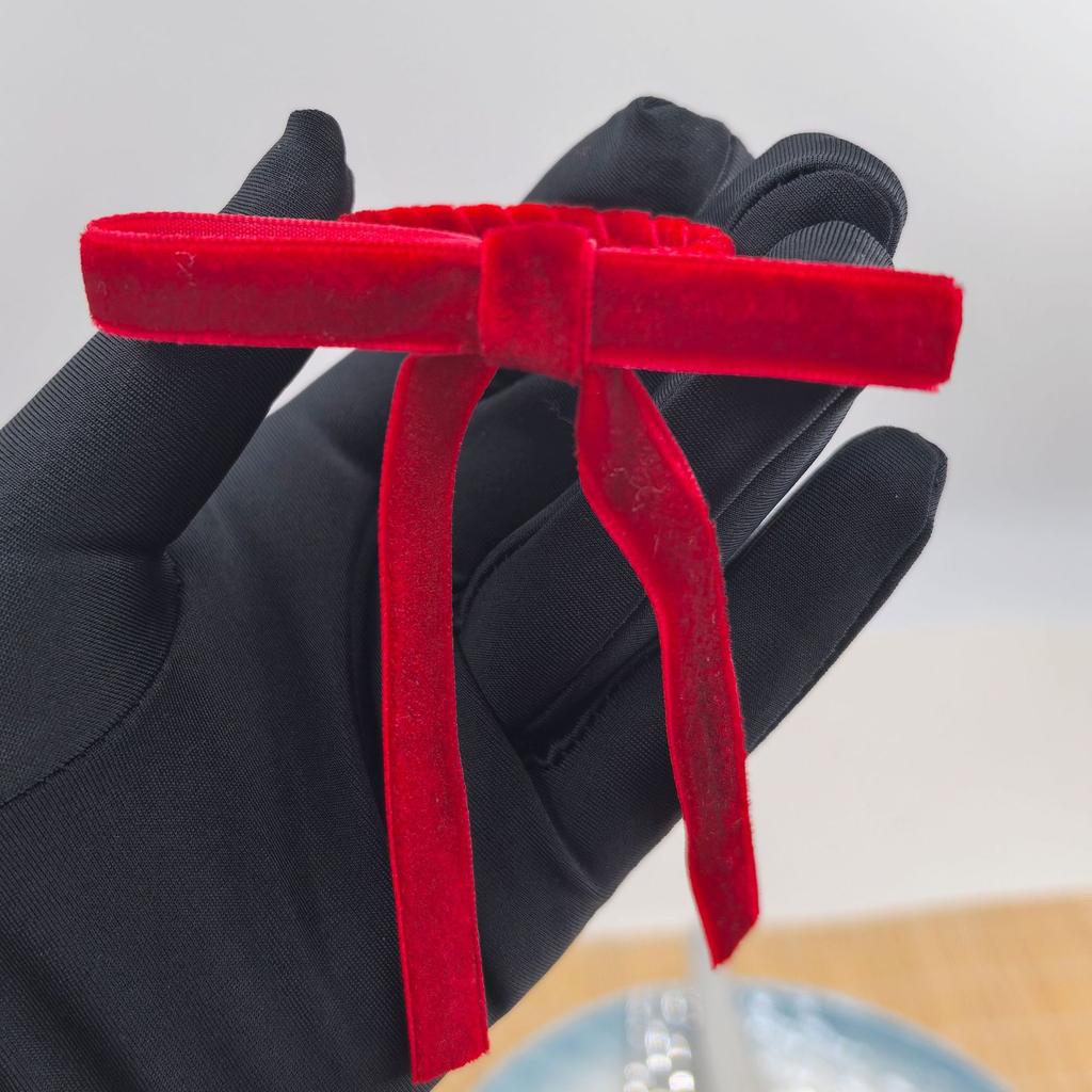 6 Stück Rot&Grün Schleife Weihnachts-Serviettenringe Schicke Samt-Schleife für Weihnachtsessen-Partys Feiertags-Hochzeit Zuhause Serviettenhalter