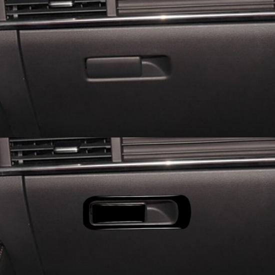 Black PVC Car Passenger Glove Box Switch Panel Cover For Mazda 3 Axela -2024