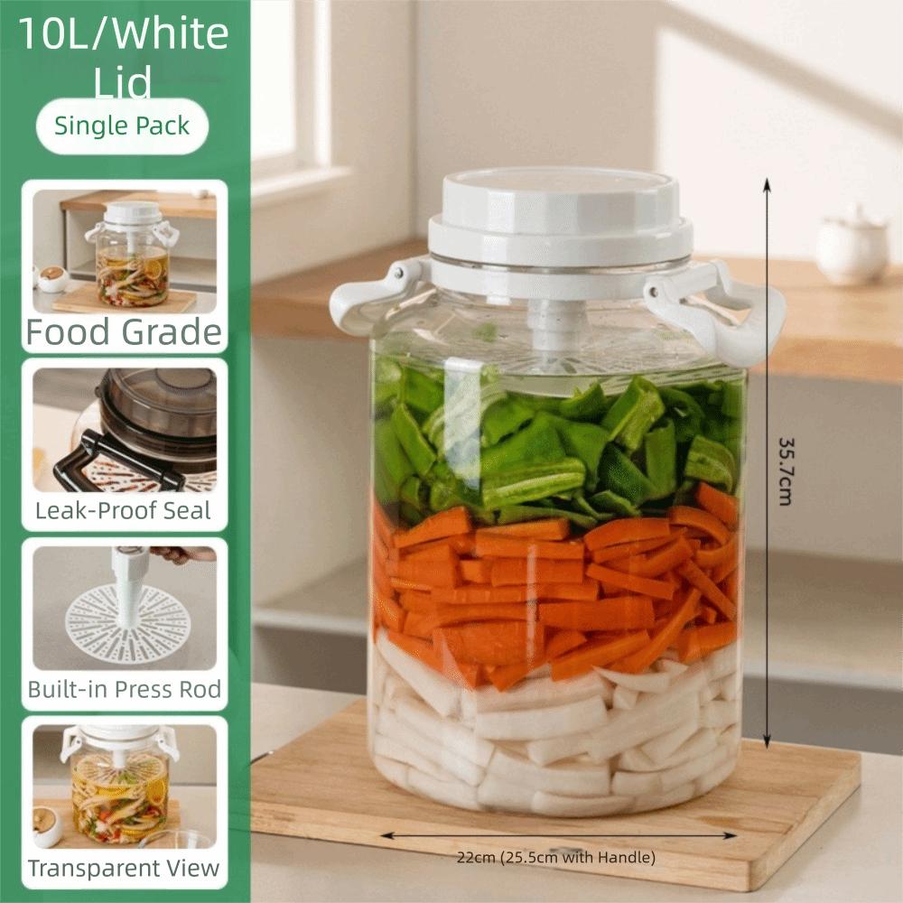 Sealed Pickle Container with Lids Airtight Storage Pitcher Plastic Pickle Jars